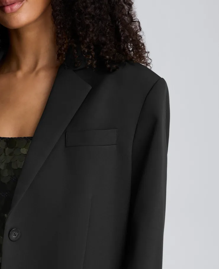 Luxe Twill Three Button Boyfriend Blazer>Kenneth Cole New