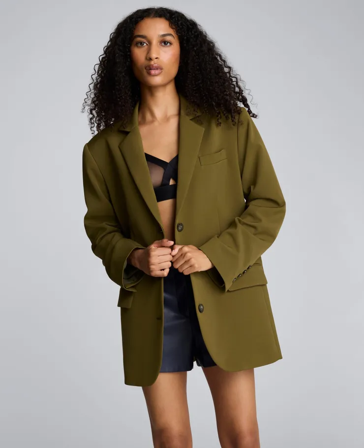 Luxe Twill Three Button Boyfriend Blazer>Kenneth Cole Hot