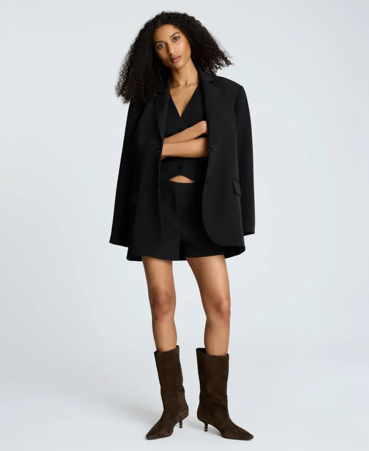 Luxe Twill Two Button Boyfriend Jacket>Kenneth Cole Hot