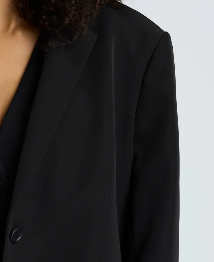 Luxe Twill Two Button Boyfriend Jacket>Kenneth Cole Hot