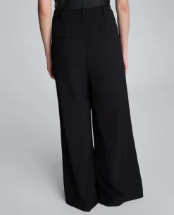 Luxe Twill Wide Leg Inverted Pleat Front Pant><noscript><img width=