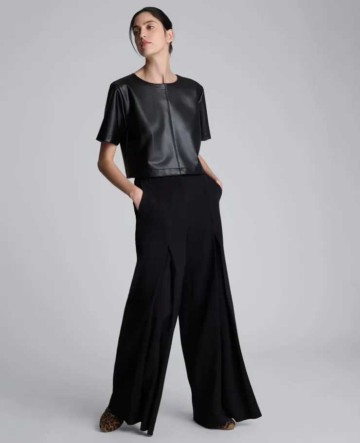 Luxe Twill Wide Leg Inverted Pleat Front Pant>Kenneth Cole Sale