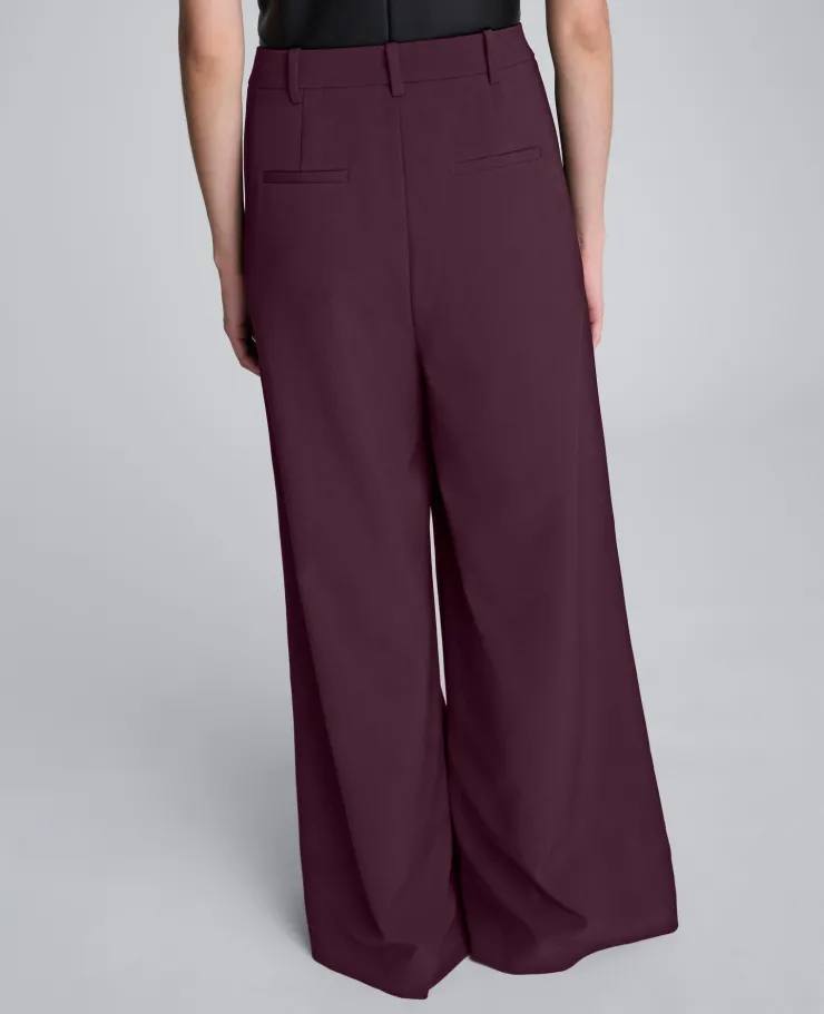Luxe Twill Wide Leg Inverted Pleat Front Pant>Kenneth Cole New