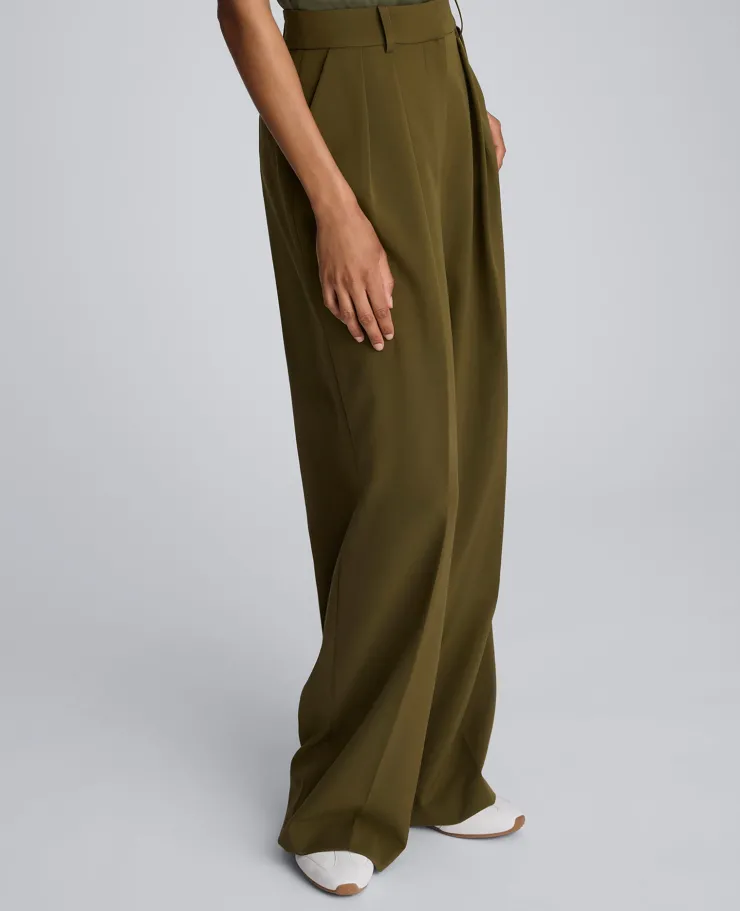 Luxe Twill Wide Leg Pleat Front Pant>Kenneth Cole Clearance