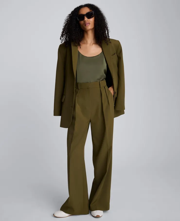 Luxe Twill Wide Leg Pleat Front Pant>Kenneth Cole Clearance