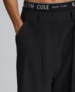 Luxe Twill Wide Leg Pleat Front Pant><noscript><img width=