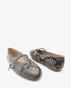 Magnolia Snakeskin Leather Ballet Flat><noscript><img width=