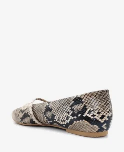 Magnolia Snakeskin Leather Ballet Flat><noscript><img width=