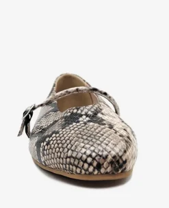 Magnolia Snakeskin Leather Ballet Flat><noscript><img width=