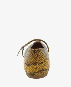 Magnolia Snakeskin Leather Ballet Flat><noscript><img width=