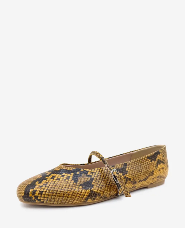 Magnolia Snakeskin Leather Ballet Flat>Kenneth Cole Sale