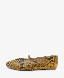 Magnolia Snakeskin Leather Ballet Flat><noscript><img width=