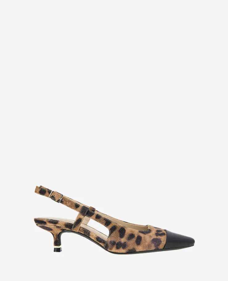 Martha Cap Toe Slingback Kitten Heel>Kenneth Cole