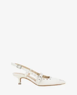 Martha Patent Eyelet Slingback Kitten Heel>Kenneth Cole Outlet