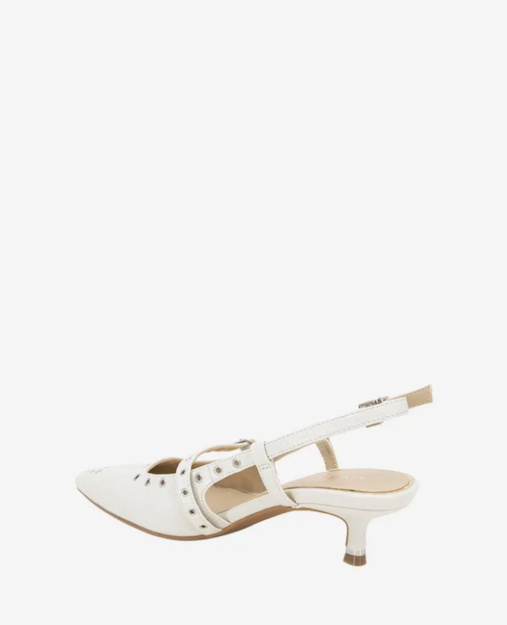 Martha Patent Eyelet Slingback Kitten Heel>Kenneth Cole Outlet