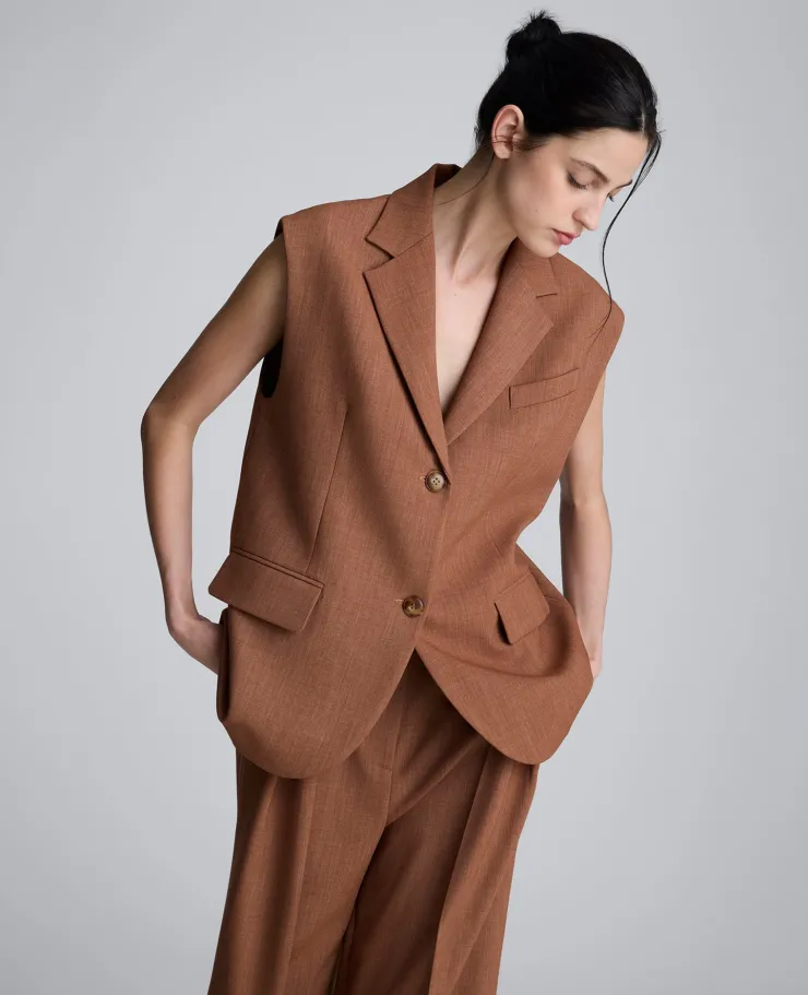 Melange Oversized Vest>Kenneth Cole Online