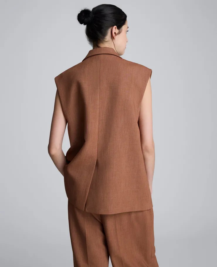 Melange Oversized Vest>Kenneth Cole Online