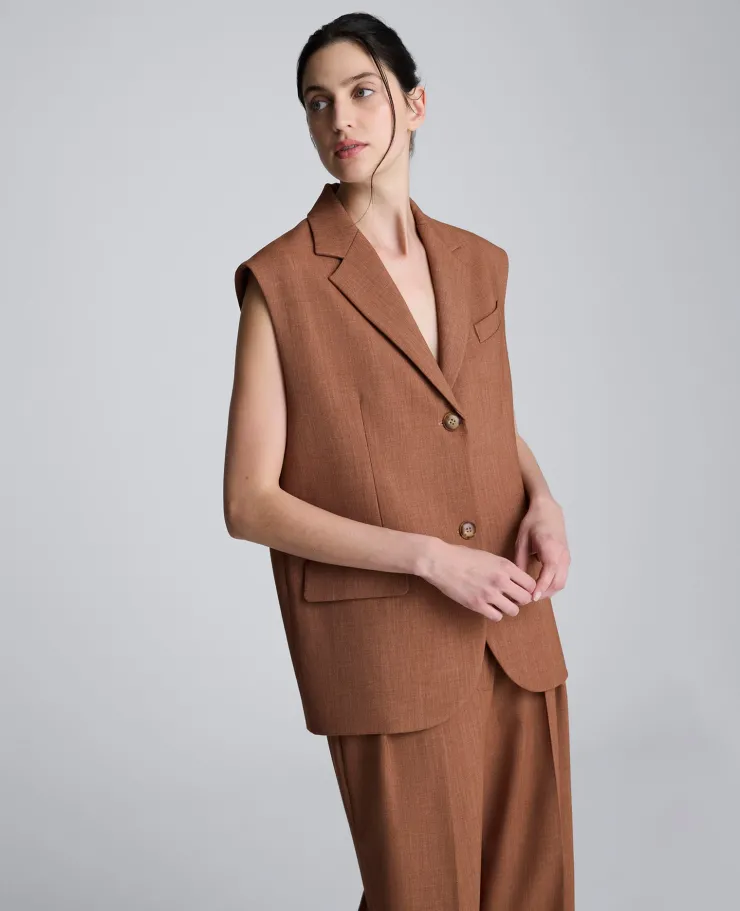 Melange Oversized Vest>Kenneth Cole Online