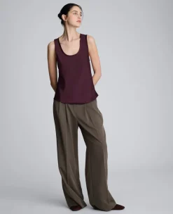 Melange Pleat Front Wide Leg Pant><noscript><img width=