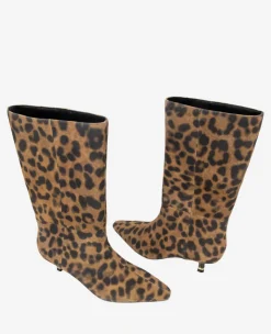Meryl Suede Leopard Bootie><noscript><img width=