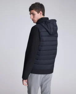 Mixed Media Hooded Soft Shell Jacket><noscript><img width=