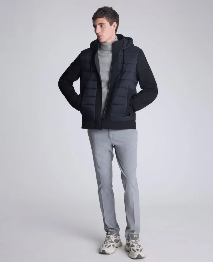 Mixed Media Hooded Soft Shell Jacket>Kenneth Cole Online