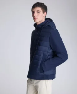 Mixed Media Hooded Soft Shell Jacket><noscript><img width=