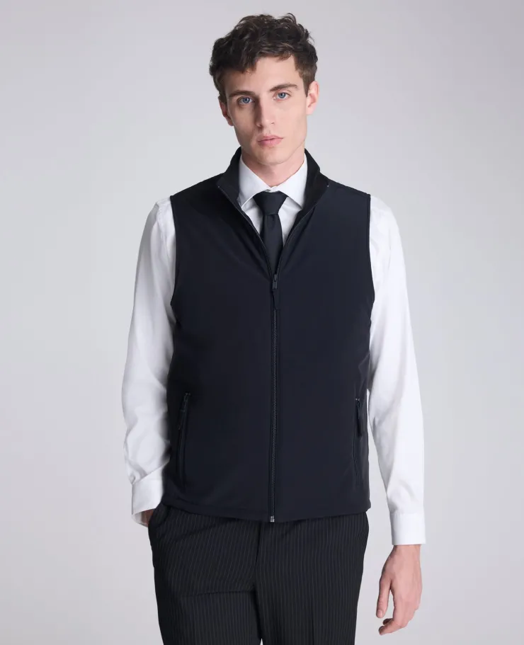 Mixed Media Vest>Kenneth Cole Hot