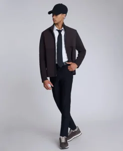 Mock Neck Full Zip Jacket><noscript><img width=