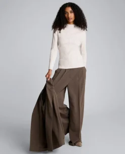 Mock Neck Long Sleeve Rib Chevron Sweater><noscript><img width=