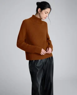 Mockneck Raglan Sleeve Sweater><noscript><img width=