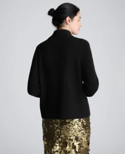 Mockneck Raglan Sleeve Sweater><noscript><img width=