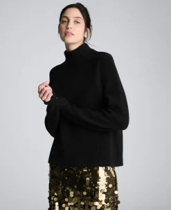 Mockneck Raglan Sleeve Sweater><noscript><img width=