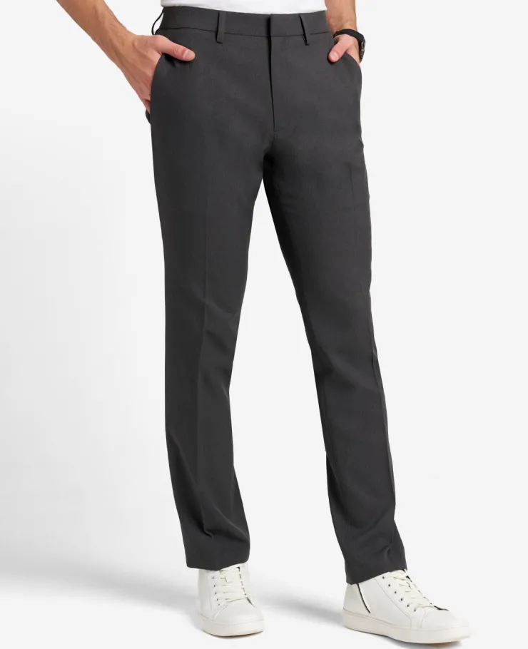 Modern-Fit Micro Check Stretch Trouser>Kenneth Cole Outlet