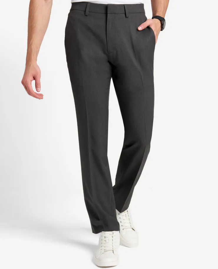 Modern-Fit Micro Check Stretch Trouser>Kenneth Cole Outlet