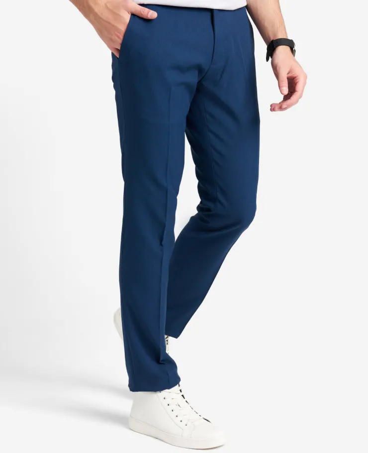 Modern-Fit Micro Check Stretch Trouser>Kenneth Cole Online