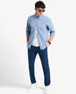 Modern-Fit Micro Check Stretch Trouser><noscript><img width=
