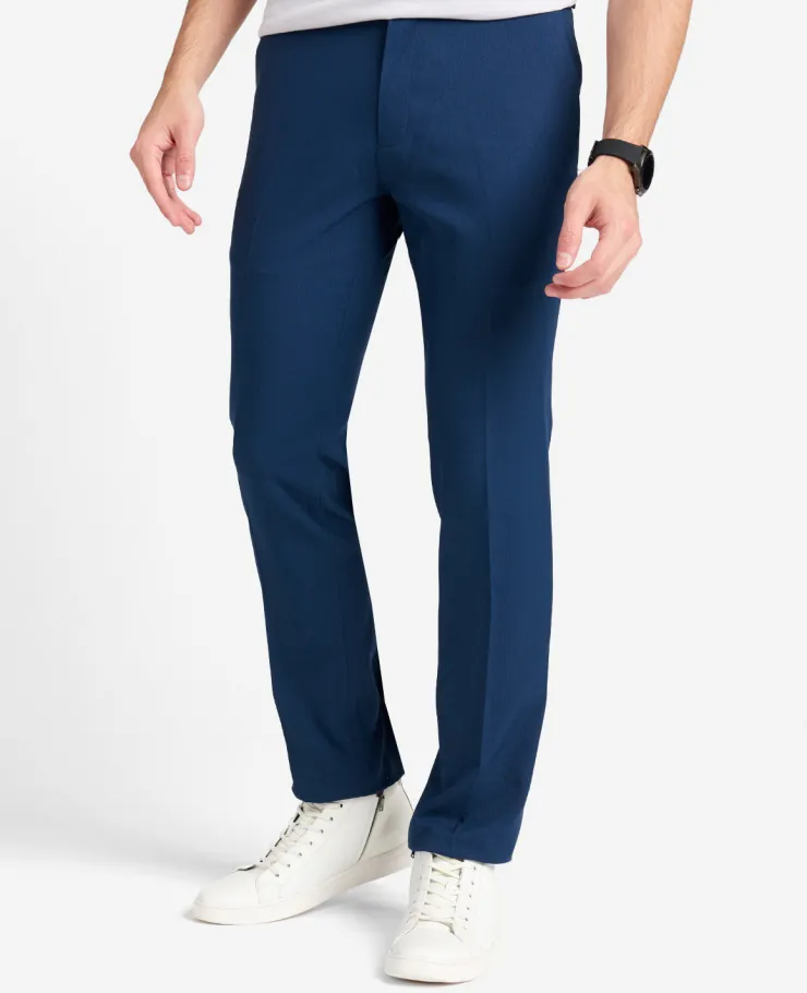 Modern-Fit Micro Check Stretch Trouser>Kenneth Cole Online