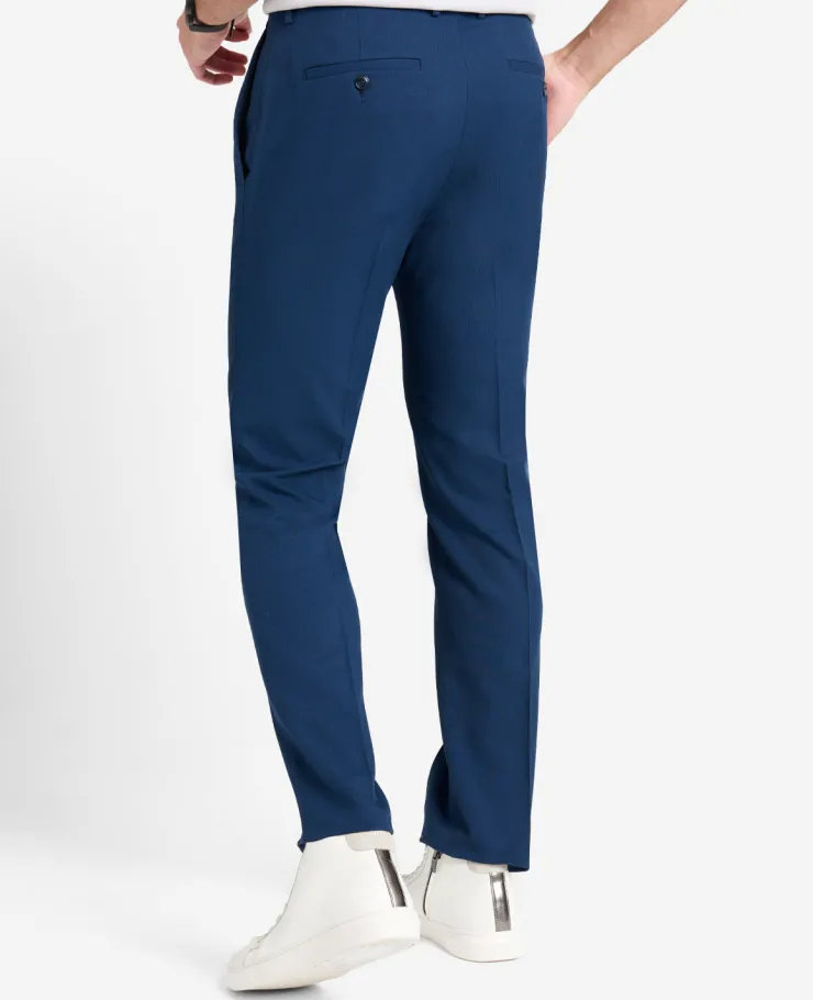 Modern-Fit Micro Check Stretch Trouser>Kenneth Cole Online