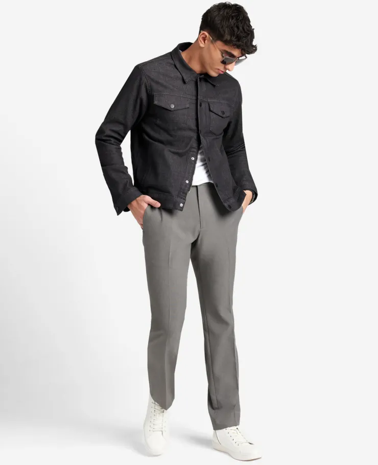 Modern-Fit Micro Check Stretch Trouser>Kenneth Cole Best