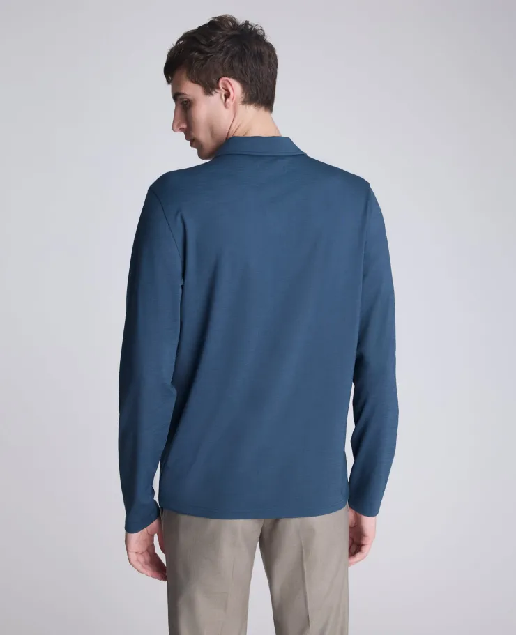 Performance Long Sleeve Johnny Collar Polo>Kenneth Cole Hot