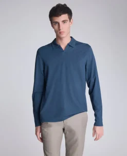 Performance Long Sleeve Johnny Collar Polo><noscript><img width=