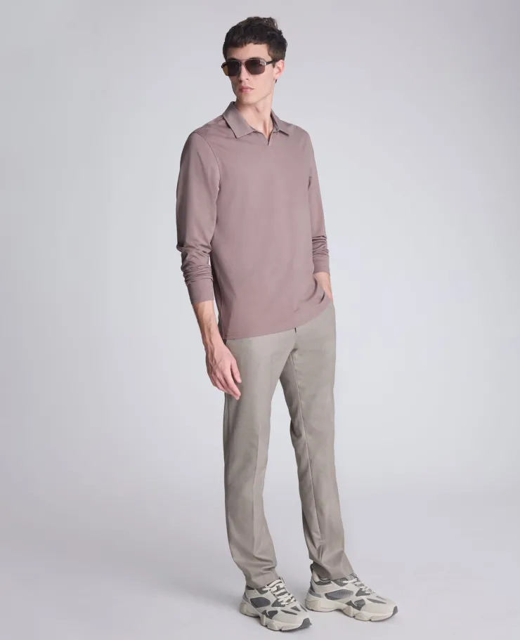 Performance Long Sleeve Johnny Collar Polo>Kenneth Cole Sale