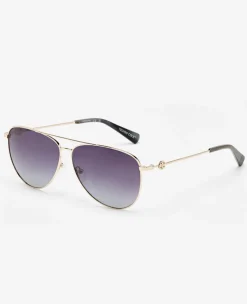 Pilot Titanium Aviator Sunglasses>Kenneth Cole Online