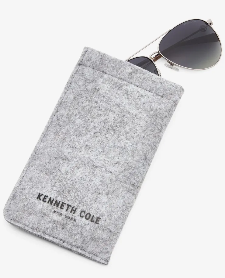 Pilot Titanium Aviator Sunglasses>Kenneth Cole Hot