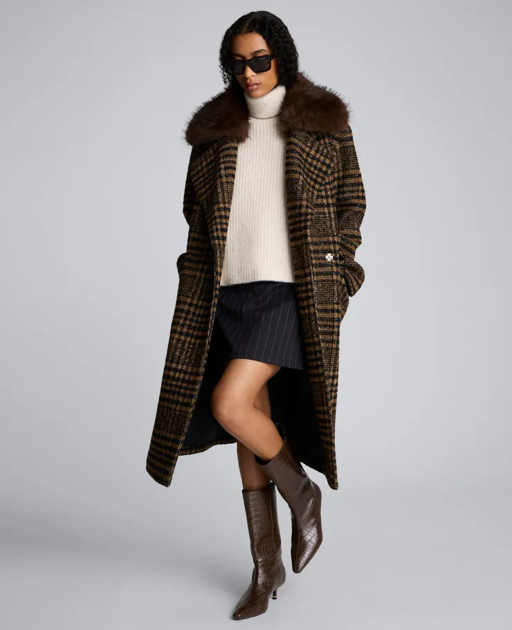 Pinstripe Fly Front Mini Skirt>Kenneth Cole Outlet