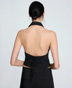 Pinstripe Halter Vest><noscript><img width=