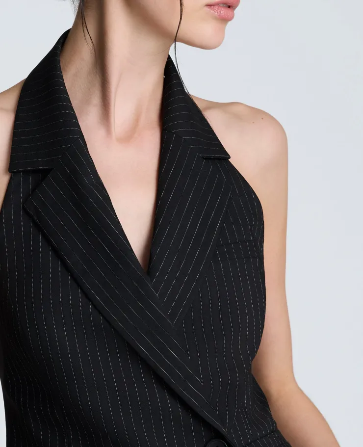 Pinstripe Halter Vest>Kenneth Cole Best