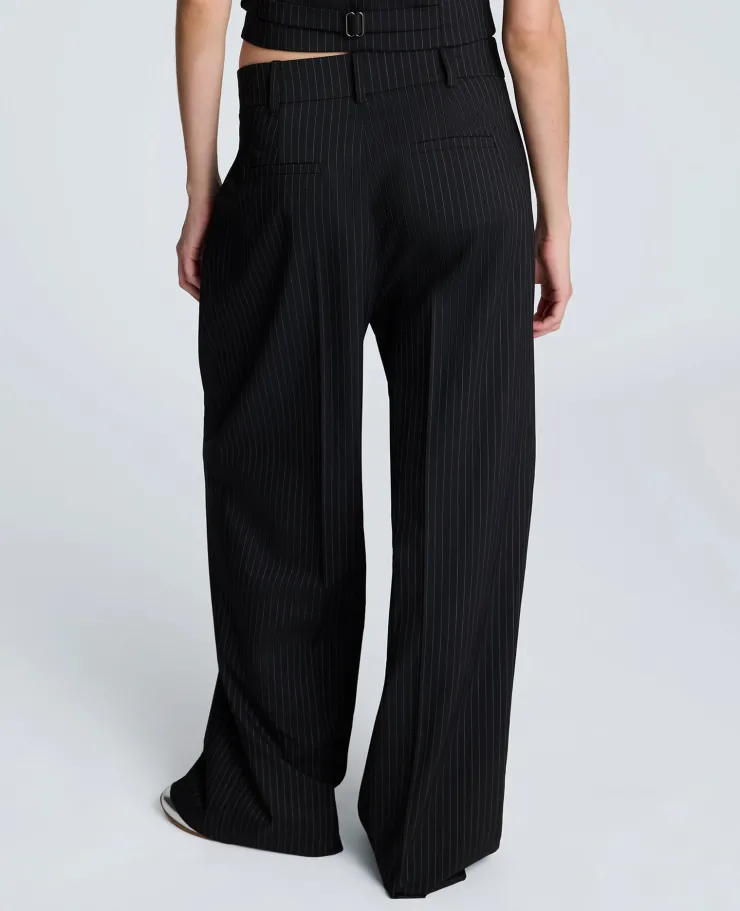 Pinstripe Pleat Front Wide Leg Pant>Kenneth Cole New