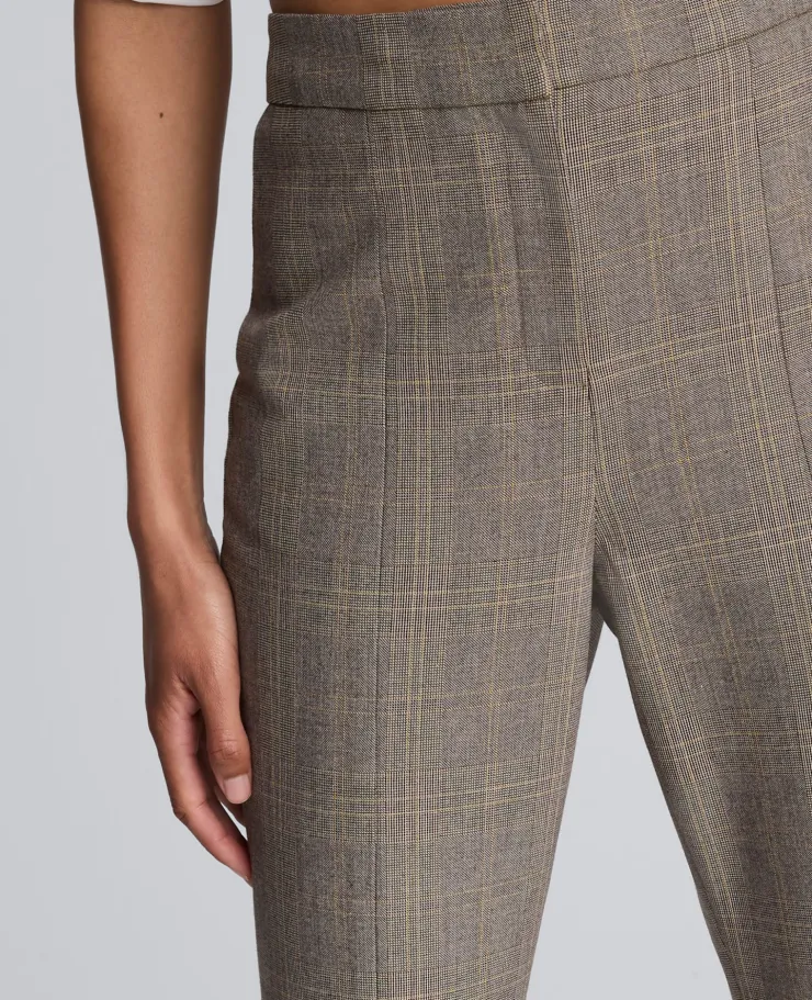 Plaid High Rise Split Front Flare Leg Pant>Kenneth Cole Discount